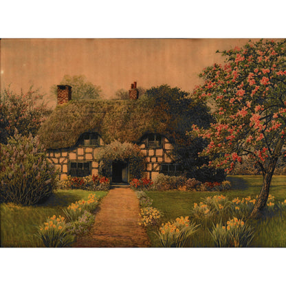 Antique c1920 Print of "Love's Retreat" by James Matthews 9.5x13" V1-1