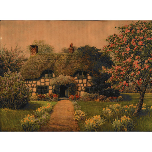 Antique c1920 Print of "Love's Retreat" by James Matthews 9.5x13" V1-1