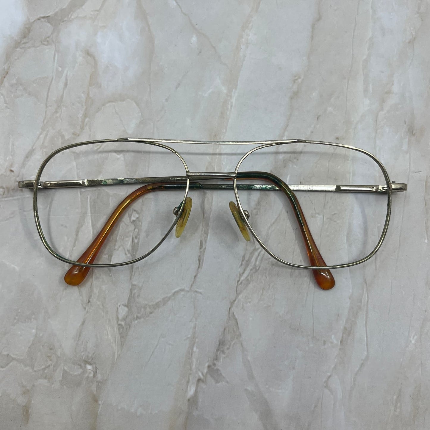 Retro Men’s Gold Tone Flex Aviator Sunglasses Eyeglasses Frames TD7-G3-1