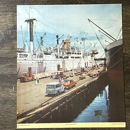 Muelle De Acapulco Mexico Vintage Art Print 12x14 V11