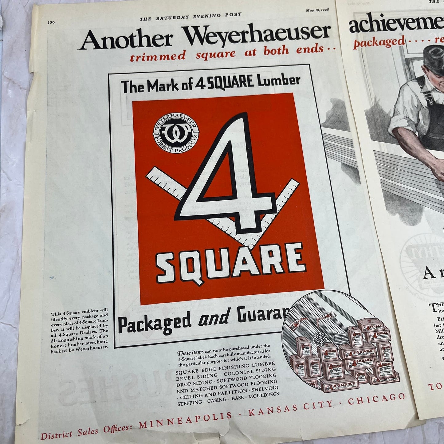 Weyerhaeuser Forest Products Wasteless Lumber St. Paul 1928 Advertisement FL6-8