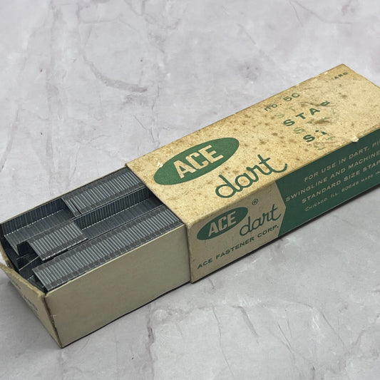 Vintage Ace Dart No. 50 Standard Staples 5000 Count NOS Box Shrex Fort Wayne TC5