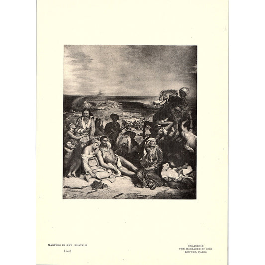 The Massacre of Scio - Delacroix - 1907 Litho Art Print AF4-5