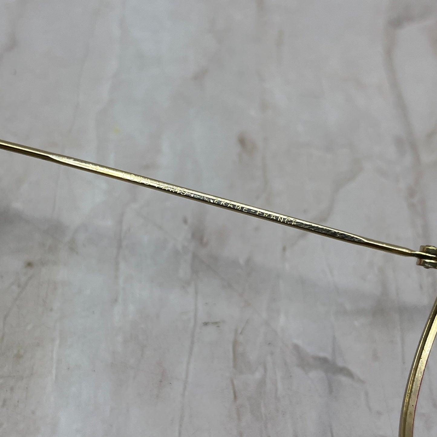 Vintage Logo Paris Gold Tone Wire Frame 140 Sunglasses Eyeglasses Frame TG7-G2-9