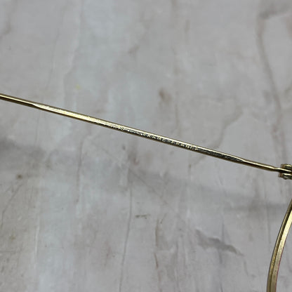 Vintage Logo Paris Gold Tone Wire Frame 140 Sunglasses Eyeglasses Frame TG7-G2-9