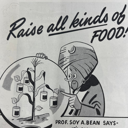 Pennzoil Farm Oil Crystal Ball Prof. Soy A. Bean 4.5x12 Magazine Ad FL6-6