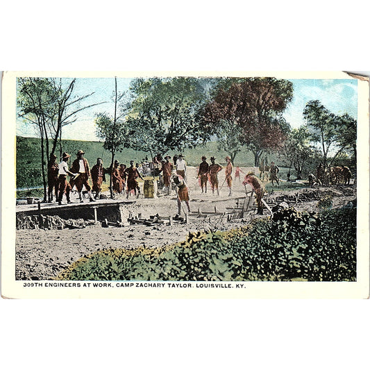 c1908 309th Engineers Camp Zachary Taylor - Spanish American War Postcard PE7