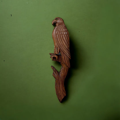 Vintage Large Rustic Carved Solid Wood Eagle Wall Art 24x6”
