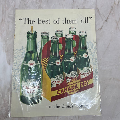 1950 Canada Dry Ginger Ale Soda 10x13 Magazine Advertisement FL6-7