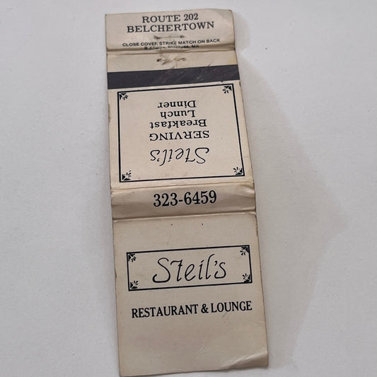 Steil's Restaurant and Lounge Belchertown Vintage Matchbook Cover TB8-MB-14