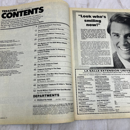 1977 Saga's Special Treasure Hunting Magazine Sunken Fortunes Found Deep M19