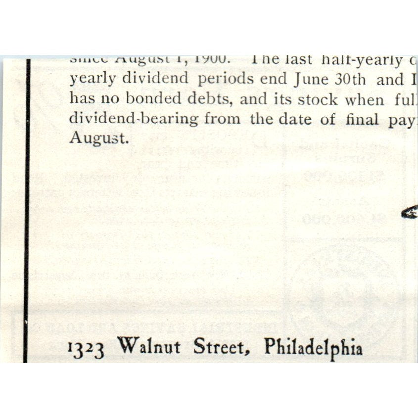 Industrial Savings and Loan Co Broadway New York 1903 Magazine Ad AF7-E4