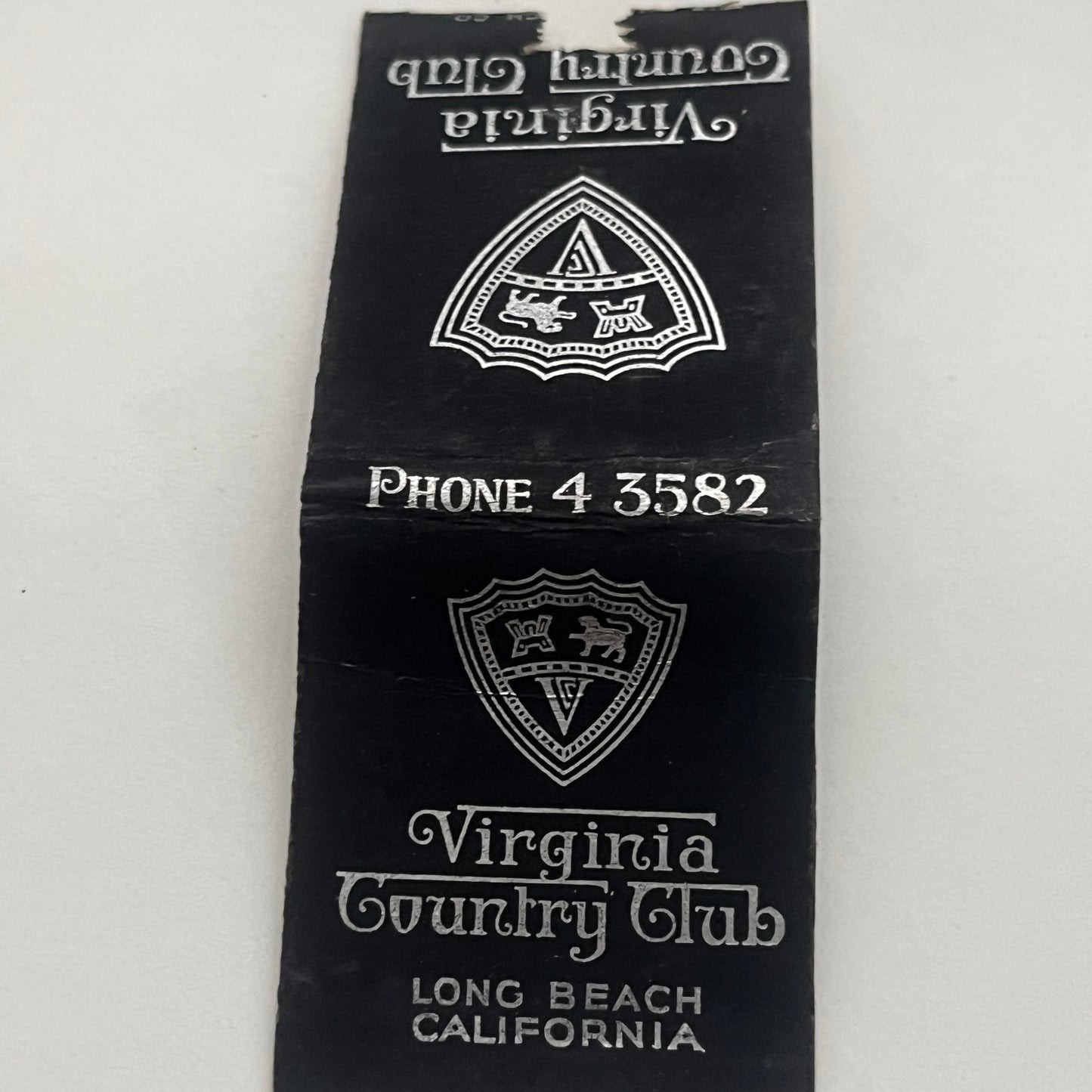 Virginia Country Club Long Beach California Vintage Matchbook Cover TB8-MB2-1