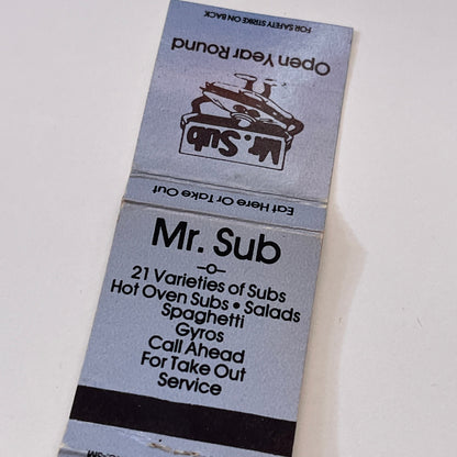 Mr. Sub Sandwiches Myrtle Beach SC Vintage Matchbook Cover TB6-MB1-11