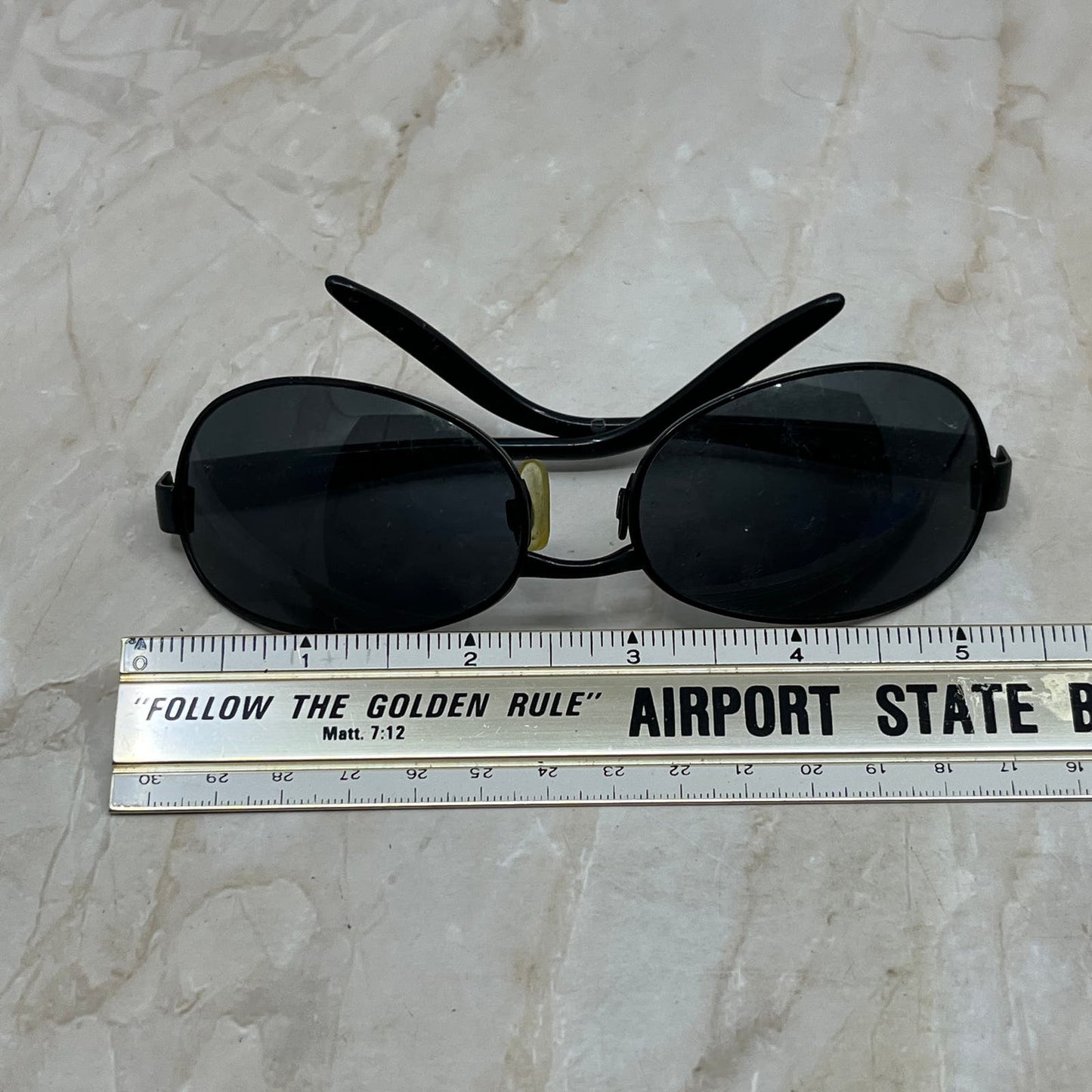 Vintage Vogue Italy Black Sunglasses Eyeglasses Frames TD5G3-11