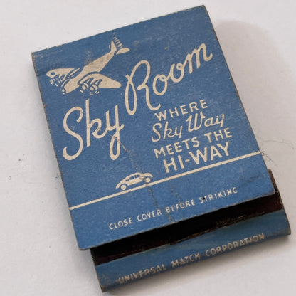 Sky Room Fountain Grill Boeing Field Seattle Vintage Matchbook Cover TB8-MB2-10