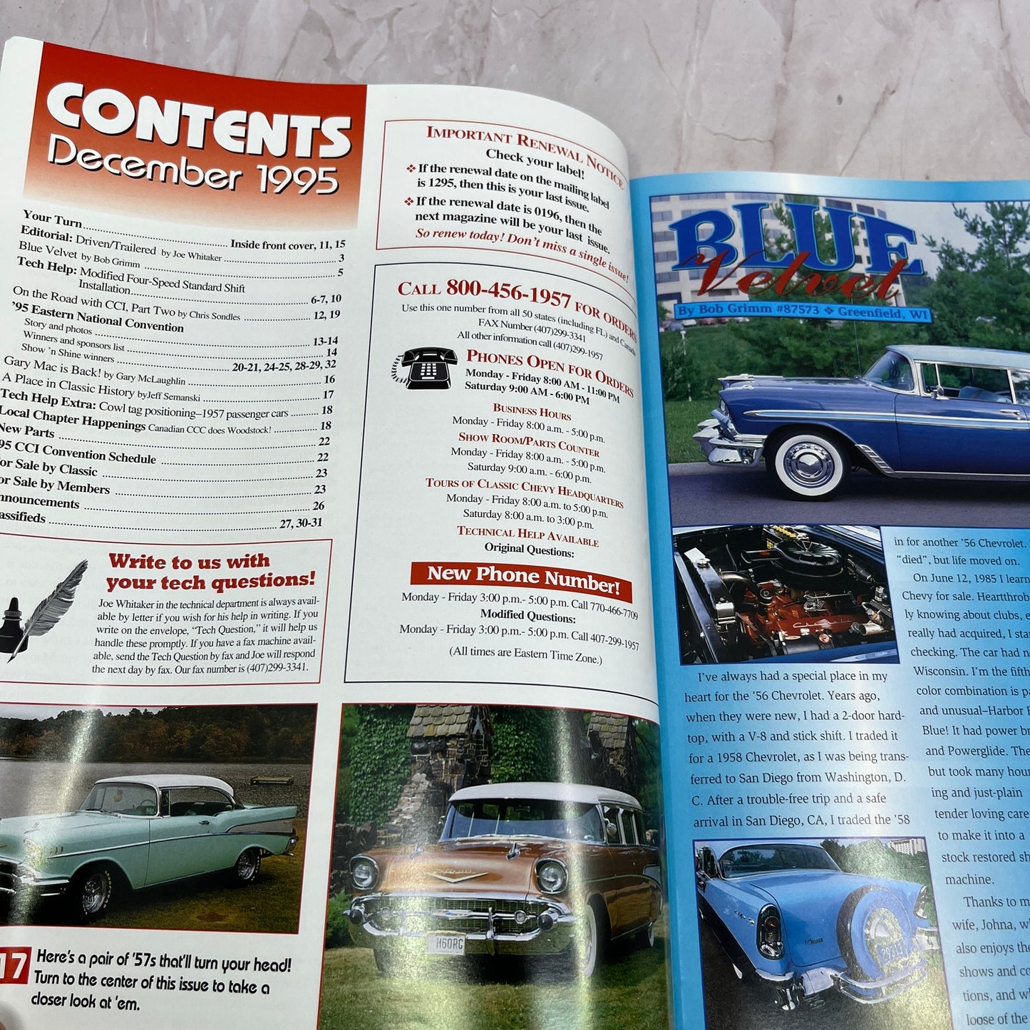 4-Speed Shift Install - '55, '56, '57 Classic Chevy World Magazine Dec 1995 M30