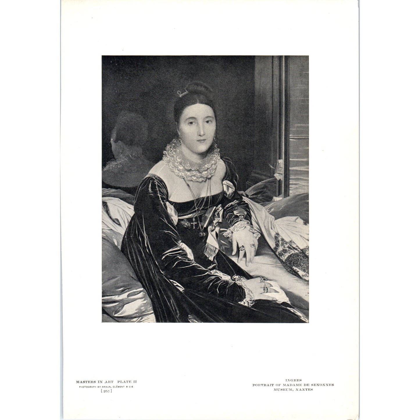 Portrait of Madame De Senonnes - Ingres c1905 Art Print D14