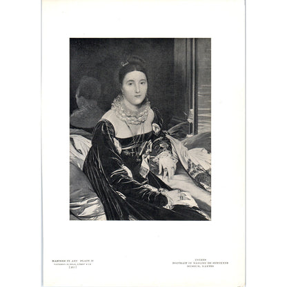 Portrait of Madame De Senonnes - Ingres c1905 Art Print D14