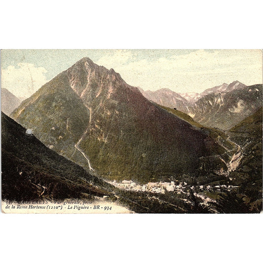 Cauterets Vue Générale Prise De La Reine Hortense Peguere Antique Postcard PE14