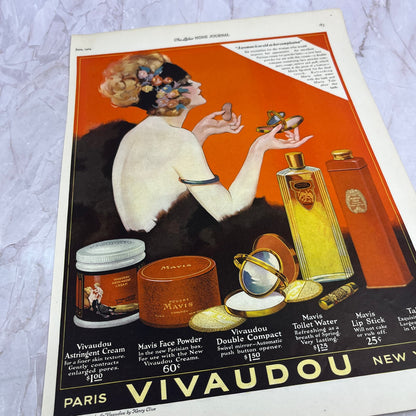 Vivaudou Cosmetics Paris New York 1924 Magazine Ad FL6-11