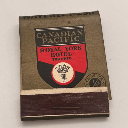 Canadian Pacific Royal York Hotel Toronto Vintage Matchbook Cover TB8-MB2-7
