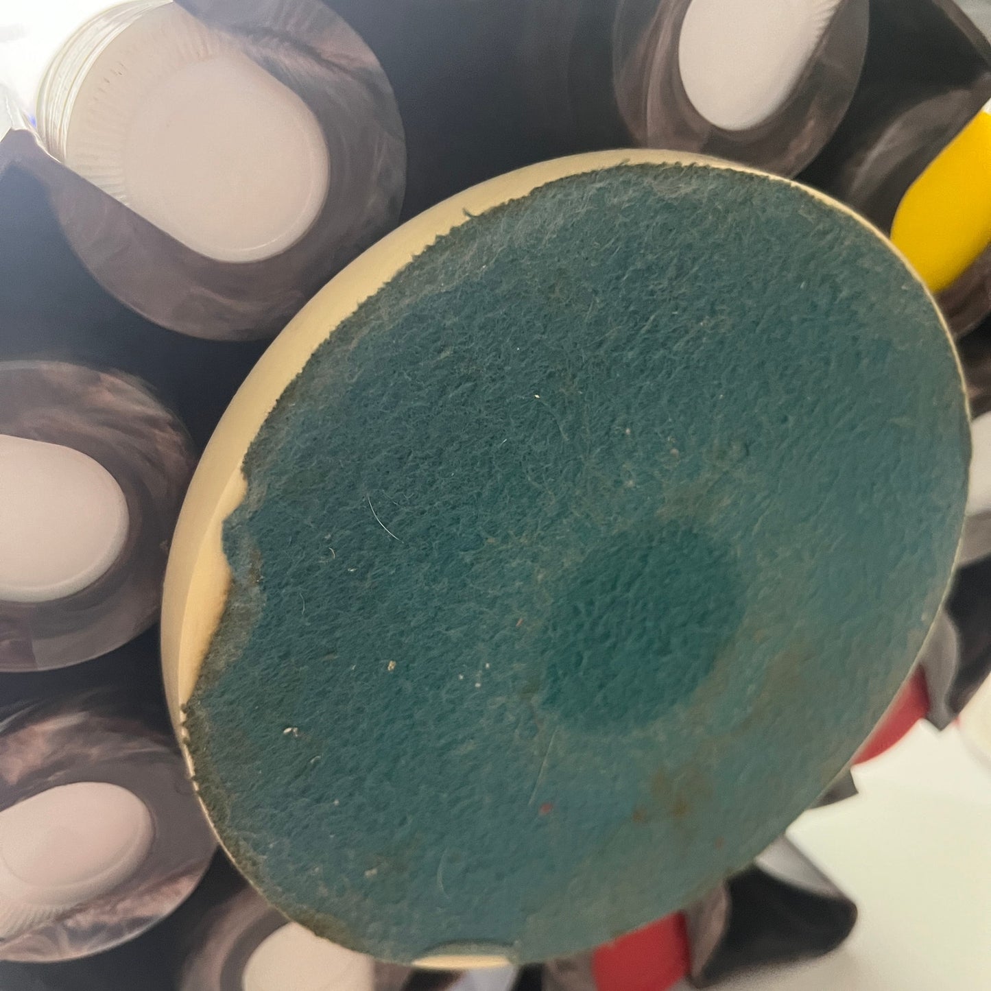 Vintage Marble Bakelite Spade Shaped Poker Chip Spinning Caddy Card Holder CTG2