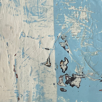 Original Mixed Media Modern Art Collage Painting 11x14 "Copper"