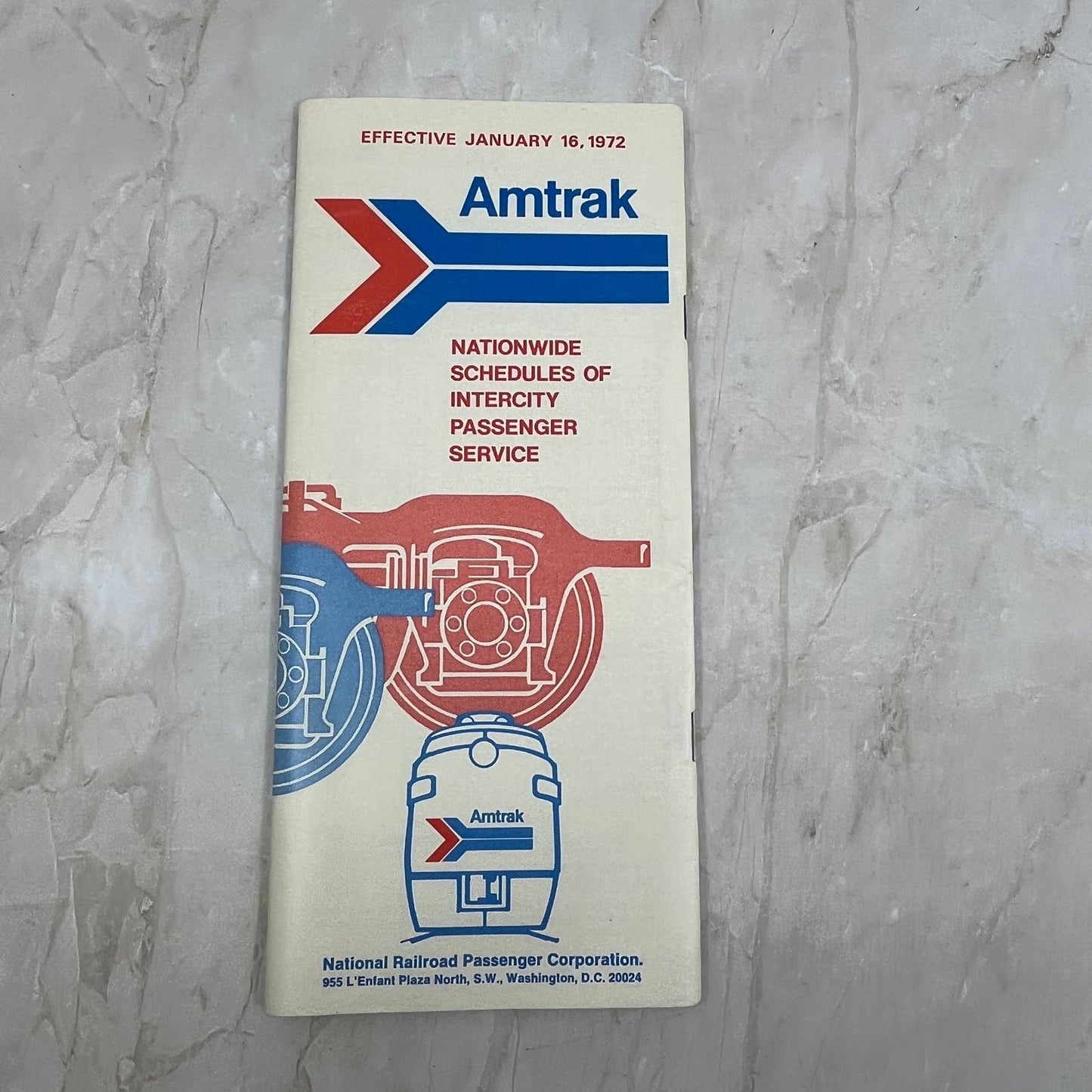 1972 Jan Amtrak Nationwide Schedules Passenger Service Timetables TJ4-P1