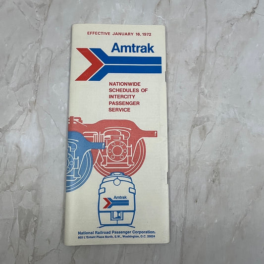 1972 Jan Amtrak Nationwide Schedules Passenger Service Timetables TJ4-P1