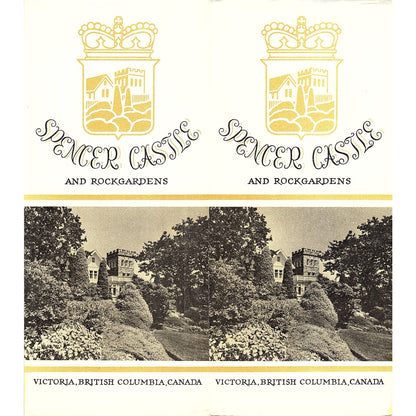 Spencer Castle & Rock Gardens Victoria BC Canada 1960s Travel Brochure TH2-TB4