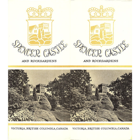 Spencer Castle & Rock Gardens Victoria BC Canada 1960s Travel Brochure TH2-TB4