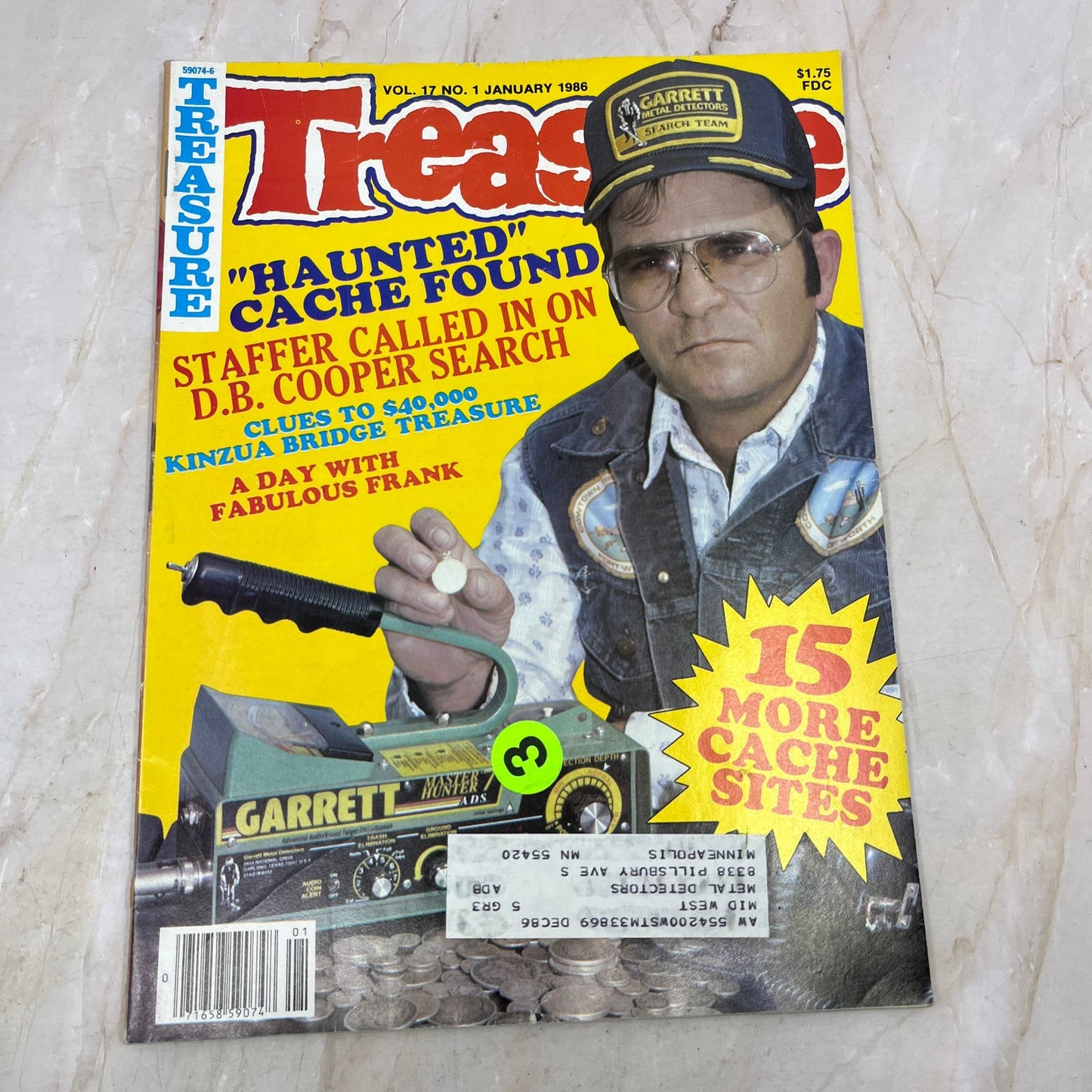 1986 Jan - Treasure Magazine - Treasure Hunting Metal Detecting Gold Coins M10