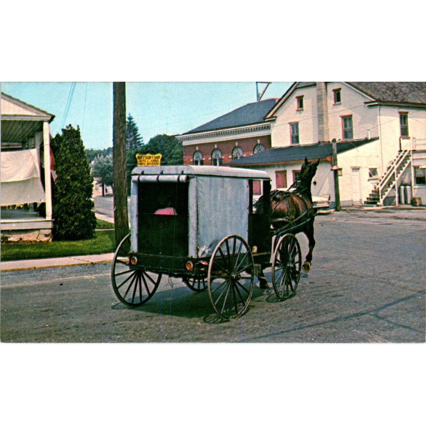 Amish Family Coming to Town for Supplies Pennsylvania Dutch Country Postcard PD7