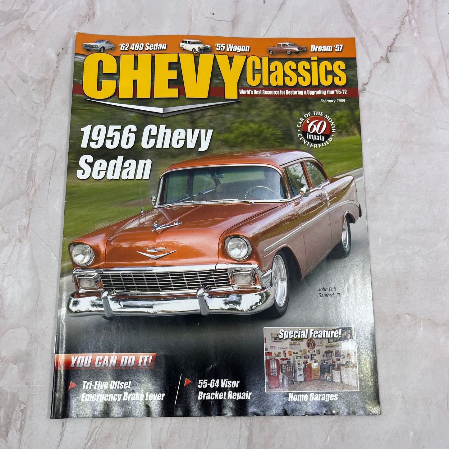 Tri-Five Offset Emergency Brake Lever - Chevy Classics Magazine - Feb 2009 M30