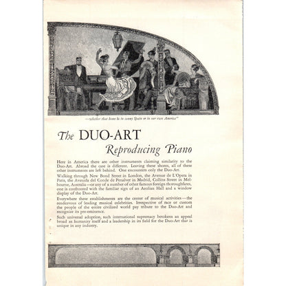 The Aeolian Company Duo Art Reproducing Piano 1924 Magazine Ad AF2-A1