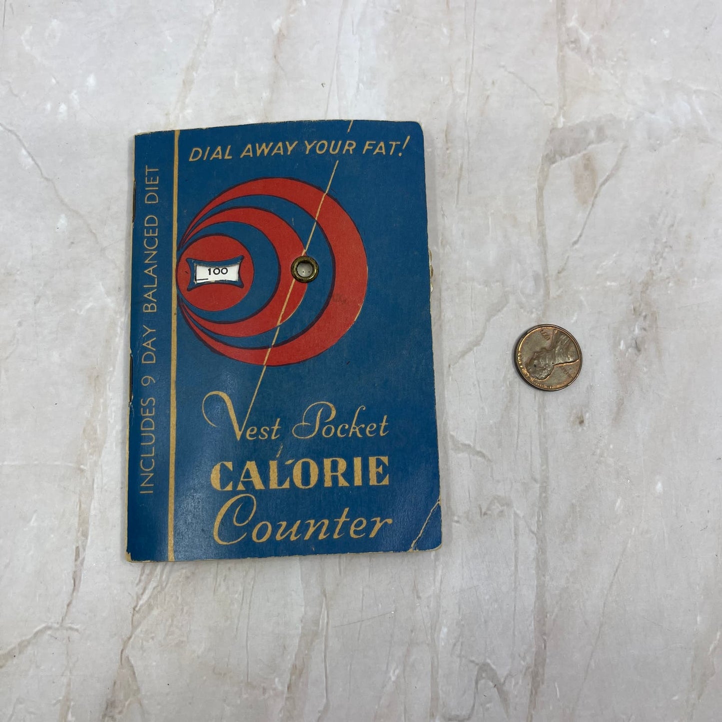 1956 Vest Pocket Calorie Counter Dial Away Your Fat Book Health Builder TF5-L3