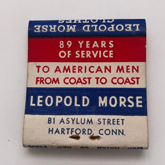 Leopold Morse Clothes Spirit of 76 Popup Hartford CT Matchbook Cover TB8-MB-2