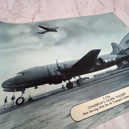 C-54A Tomorrow's Global Flagship Airplane Vintage Print 9x12 FL6-4