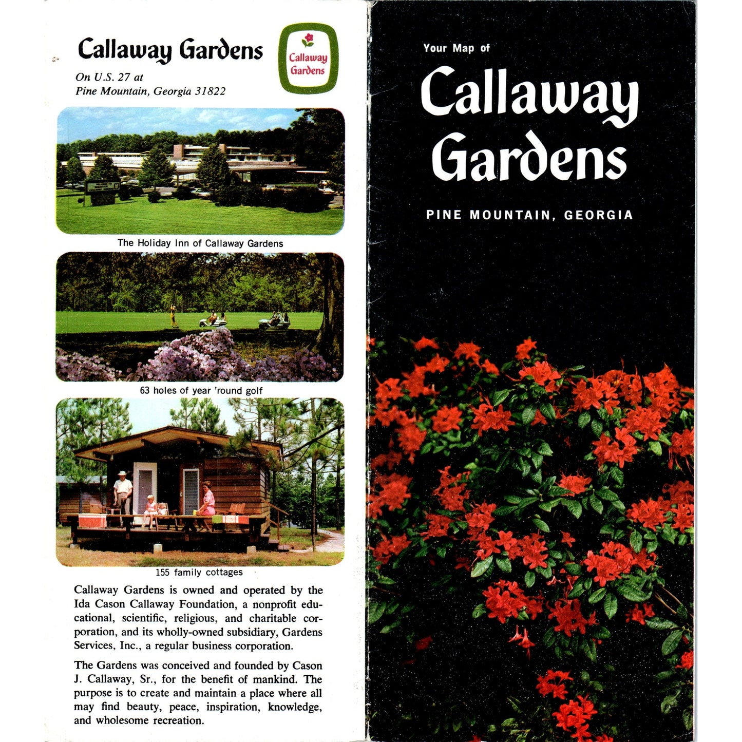 Vintage Callaway Gardens Pine Mountain Georgia Travel Brochure TF4-B1