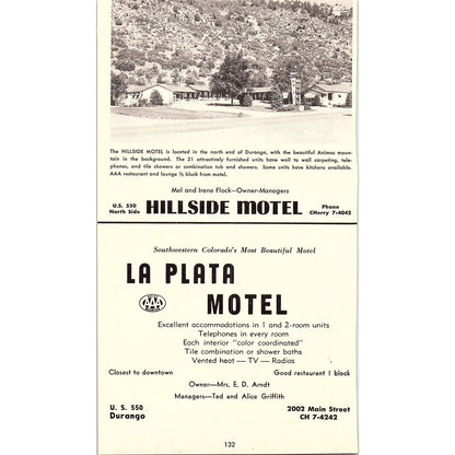 The Strater Hotel Diamond Belle Durango CO 1958 Ad AG1-8