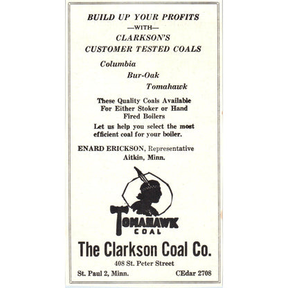 The Clarkson Coal Co St Paul, Dairy Plant Suppliers St Paul MN 1953 Ad AE9-DC2