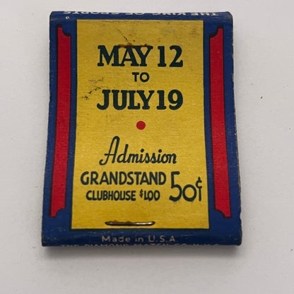 Suffolk Downs Horse Racing Vintage Matchbook Cover TB8-MB-1