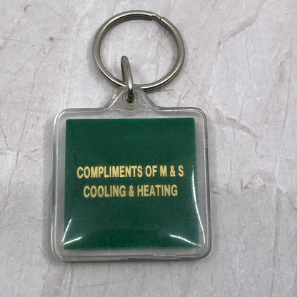 Vintage Compliments of M&S Cooling & Heating Keychain SF4