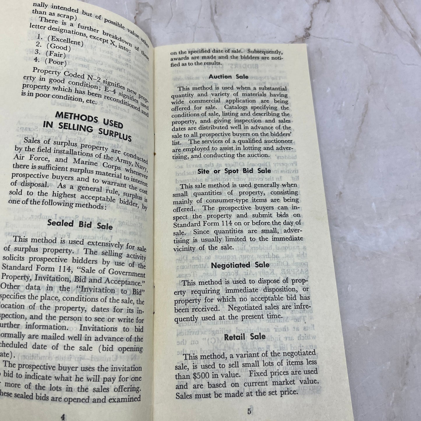 1954 How to Buy Surplus Personal Property from the Armed Forces Booklet H4-6