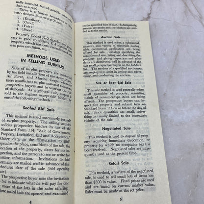 1954 How to Buy Surplus Personal Property from the Armed Forces Booklet H4-6