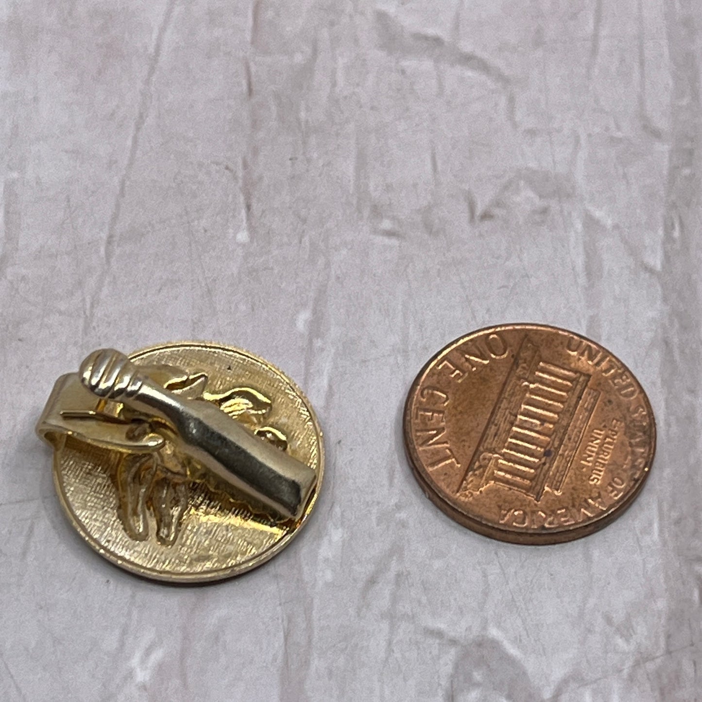 Vintage Gold Tone Democrat Donkey Tie Clip SF4