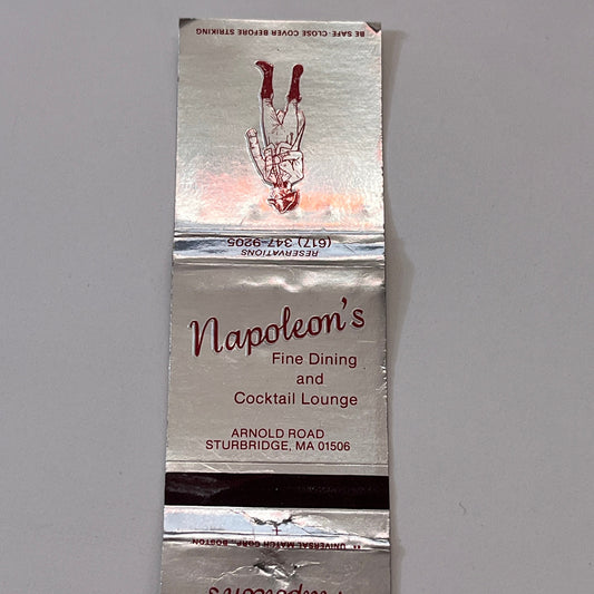 Napoleon's Fine Dining & Cocktail Lounge Sturbridge MA Matchbook TB6-MB1-11