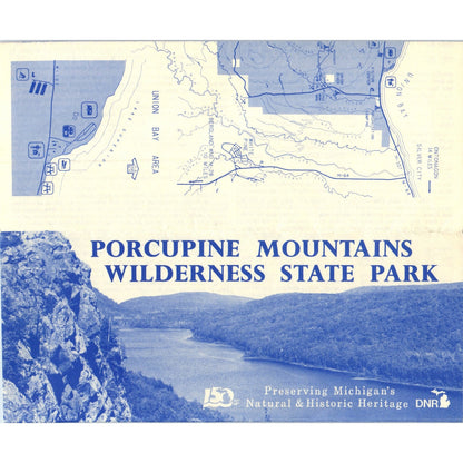 Vintage Porcupine Mountains Wilderness State Park Map & Travel Brochure TF4-B2