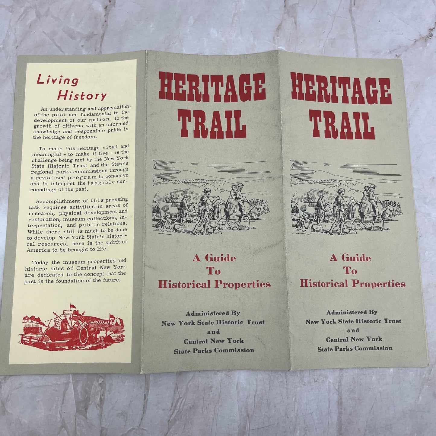 c1960 Heritage Trail New York Guide to Historical Properties Brochure L3-5